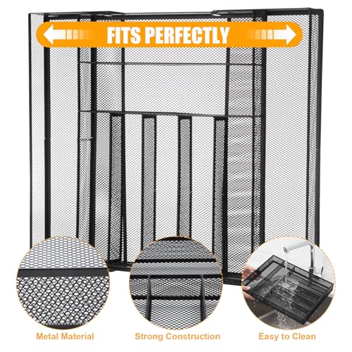 1 Pcs Utensil Drawer Silverware Organizer, Metal Mesh Expandable 13" ~24" Kitchen Drawer Organizer, 7-9 Slots Cutlery Tray Dividers for Kitchen Flatware Christmas Housewarming Gift (Black) - color: Black