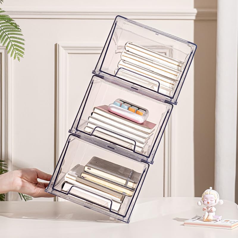 clear Drawer-Type Plastic Storage Box Bins Organizer，Family First Aid Kits Medicine cabinet Box Organizer,Closet ，Shelf，Ointments, Adhesive Bandages，Cosmetics,Office Items (clear, 2L Extra Large) - size: 2XL