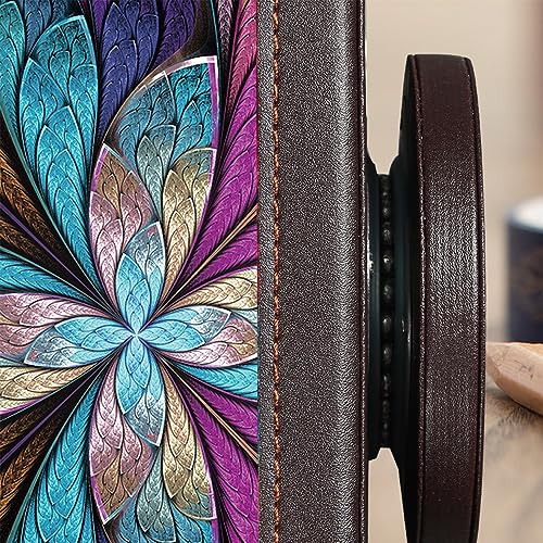 Fanousy 360° Rotating Remote Control Holder, PU Leather TV Remote Caddy Organizer Basket Storage Box with 5 Compartments for Pen, Pencil, Art Supplies, Makeup Brush, Office Desk Table Accessories - color: Butterfly