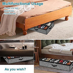 Under Bed Shoe Storage Organizer for Closet 2 Pack- Fits 32 Pairs Underbed Shoes Container Boxes Black - color: Black-32pairs, style: Regular Handle