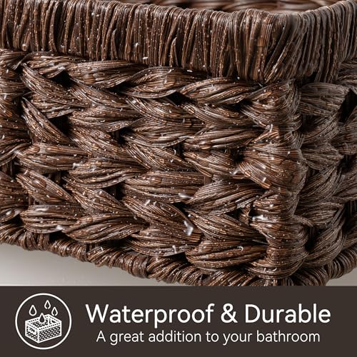 GRANNY SAYS Wicker Storage Baskets for Shelves, Wicker Basket for Organizing, Decorative Basket, Woven Baskets for Pantry Storage, Brown, 1-Pack - color: Brown, size: 15¼"L x 11¾"W x 4¾"H