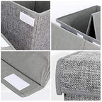 popoly 2 Pack Large Toy Box Chest with Lid, Collapsible Sturdy Toy Storage Organizer Boxes Bins Baskets for Kids, Boys, Girls, Nursery, Playroom, 25"x13" x16" (Linen Gray) - color: 2Pack Large Grey