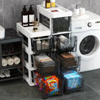 LDQ Slim Storage Cabinet with Drawers - Durable Waterproof PP Organizer for Bathroom/Kitchen/Health - Small Spaces, Snacks, Display & Retail-3Layers - size: 3layers