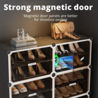 MAGINELS Shoe Rack,Expandable Shoe Cabinet Easy to Assemble. Shoe Storage with Door,Entryway, Closets, Hallway, and Bedroom.Accommodates Up to 24 Pairs of Shoes - size: 2 by 6 (24 Pairs)