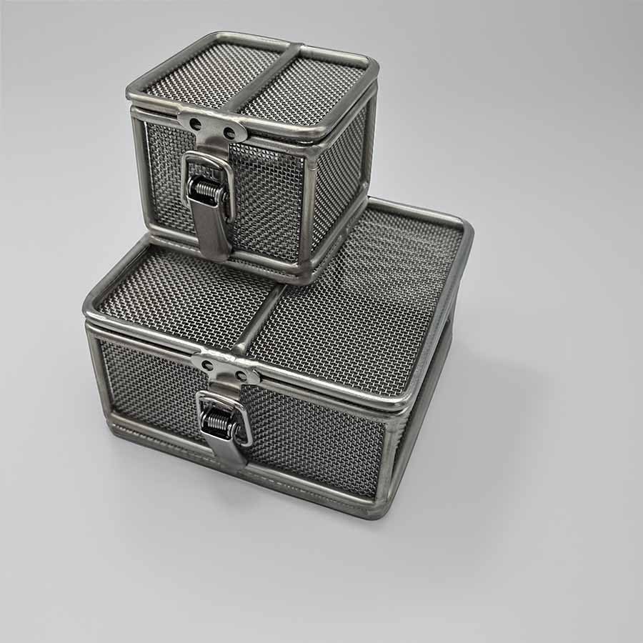 Carligo Multi-Purpose Stainless Steel Mini Organizer Storage Box with Lock - Versatile Basket for Jewelry, Tools, and Small Items (3.6 x 3.6 x 3.6 inches) - size: 4" x 4" x 4"