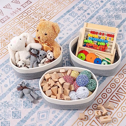 CubesLand Cube Shelf Storage Baskets for Organizing, Woven Shelf, Closet Bins Shelves Toy Basket Box Nursery Baby 2 Packs Organization Off White/Light Gray - color: Off White/Light Gray, size: 2pcs-Small Basket