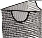 U Brands Desktop Hanging File Organizer, Black Mesh Metal, Letter Size, Steel Wire Document & Folder Organizer for Office Desk, Home, Classroom - size: Letter