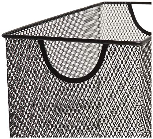 U Brands Desktop Hanging File Organizer, Black Mesh Metal, Letter Size, Steel Wire Document & Folder Organizer for Office Desk, Home, Classroom - size: Letter