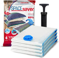 Spacesaver 4 Pack Jumbo Vacuum Storage Bags for Blankets & Clothes – Jumbo Vacuum Sealed Compression Bags with Hand Pump – Space Saver Storage Bags for Bedding, Moving, Travel & Organization - size: 4 Jumbo Bags