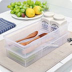 Chris.W Desk Drawer Organizer Tray with Adjustable Dividers, Multi-Drawers for Makeups, Utensil, Pens, Flatware and Junks - Set of 4 (2 Large + 2 Small) 10.24 Inch Length - size: Small(2L + 2S)