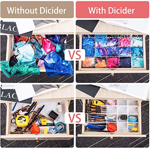 40Pcs Drawer Dividers, Adjustable Drawer Organizer for Socks, Underwear, Makeup, Can Help Tidy Kitchen, Bedroom, Dresser Black - color: Black, size: 40Pcs