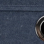 Household Essentials Collapsible Cotton Blend Storage Box with Lid and Metal Grommet Handle, Set of 2, Denim - color: Denim, size: 2 Count