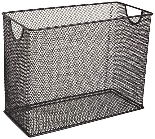 U Brands Desktop Hanging File Organizer, Black Mesh Metal, Letter Size, Steel Wire Document & Folder Organizer for Office Desk, Home, Classroom - size: Letter