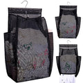Hanging Collapsible Breathable Mesh Laundry Hamper,Fast Drying Portable Space Saving Storage Bag,Rv Laundry Hamper,Applied to College Dorm Rooms, Gym, Swimming and RV Travel (Black) - color: Black