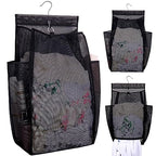 Hanging Collapsible Breathable Mesh Laundry Hamper,Fast Drying Portable Space Saving Storage Bag,Rv Laundry Hamper,Applied to College Dorm Rooms, Gym, Swimming and RV Travel (Black) - color: Black