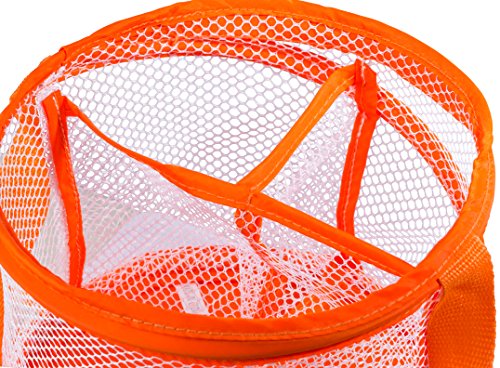 Handy Laundry Foldable Shower Caddy - Collapsible, Portable, Drainage Hole, Carry Handle, Large Compartments, Great Organizer for Camp, Travel, Gym, and Dorm (Orange) (Pack of 2) - color: Orange, size: Small (Pack of 2)