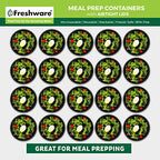 Freshware Meal Prep Containers with lids [150 Pack] Food Storage Containers, Bento Box, BPA-Free, Stackable, Microwave, Dishwasher, Freezer Safe, 32 Oz, Black - size: 28OZ-150PK