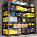 6-Tier Heavy Duty Garage Shelving Unit, Steel Storage Shelving, 3600LBS, 78" H Adjustable Storage Rack, Utility Organizer Shelf for Garage, Warehouse, Kitchen, Basement, Black - size: 48"W x 24"D x 78"H