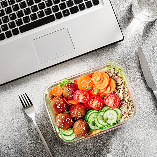 M MCIRCO 24-Piece Glass Food Storage Containers with Upgraded Snap Locking Lids,Glass Meal Prep Containers Set - Airtight Lunch Containers, Microwave, Oven, Freezer and Dishwasher - color: Gray