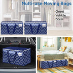 Fabspace Moving Bags, Extra Large Moving Supplies, Heavy Duty Storage Bags, Packing Bags with Reinforced Zippers & Handles, Collapsible Packing Boxes, Storage Totes for Moving, Packing, 88L, 8 Packs - size: 88L