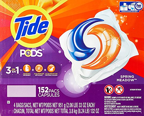 Tide Spring Meadow Pods, 132 Ounce - size: 152 Count (Pack of 1)