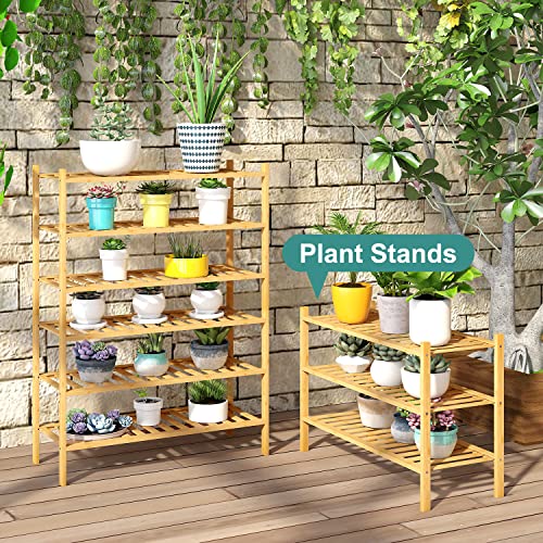 viewcare 3-Tier Free Standing Shoe Racks, Bamboo Wood Shoe Rack for Entryway & Closet, Beautiful | Natural | Functional | Sturdy Shoe Rack - color: Natural Bamboo, size: 3-Tier