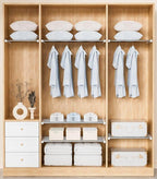 Closet Tension Shelf DIY Divider Metal Expandable Rod Adjustable Closet Shelves Organizer Scalable Layered Separators for Cabinet Storage Locker Clothes (16.5'' Wide,9.8''-15.7'' Long) - size: 9.8''-15.7'' Long