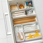 RAUVOLFIA Plastic Drawer Organizers Set, 3-Size Versatile Bathroom and Vanity Drawer Organizer Trays, Storage Bins for Makeup, Bedroom, Kitchen Gadgets Utensils and Office - size: S+M+L