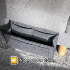 1PC Felt Hanging Storage Organizer Bag 6-Pocket Wall Mounted Holder for Remote Control Phone Tissue Bedside Sofa Caddy, Black - color: Black