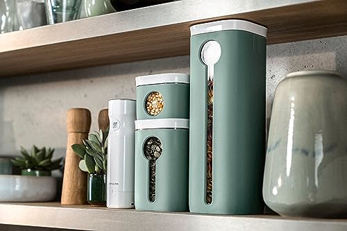 ZWILLING FRESH & SAVE CUBE Box, size 4S, modular & stackable container, airtight & vacuumable storage, dishwasher friendly, transparent - size: 4S