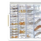 Bead Storage Solutions Elizabeth Ward Plastic See-Through Stackable 1,111 Piece Gold/Silver Assorted Costume Jewelry Findings Tray Bead Organizer - style: 1,111 PC Jewelry Findings