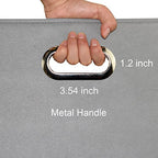 Extra Large Laundry Hamper with Laundry Bag, Foldable Clothes Basket with Metal Handles & Moisture-Resistant Base, Premium Durable Fabric for Bathroom, Dorm, and Family (Gray) - color: Gray