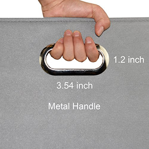Extra Large Laundry Hamper with Laundry Bag, Foldable Clothes Basket with Metal Handles & Moisture-Resistant Base, Premium Durable Fabric for Bathroom, Dorm, and Family (Gray) - color: Gray