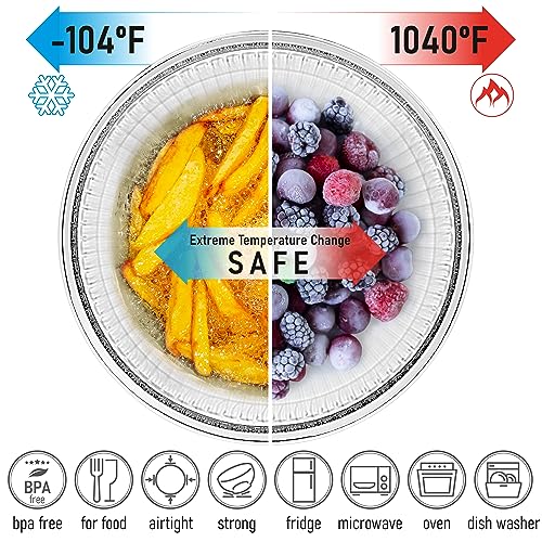 Stackable Space-Saving Nesting Set of 3 Glass Bowls with Bamboo Lids for Foodprep, Storage, Mixing & Cooking - Microwave & Oven Safe BPA Free Durable Heat Resistant Inert Borosilicate Glass - color: 3 Mixing Bowls with Bamboo LIds (Ribbed)
