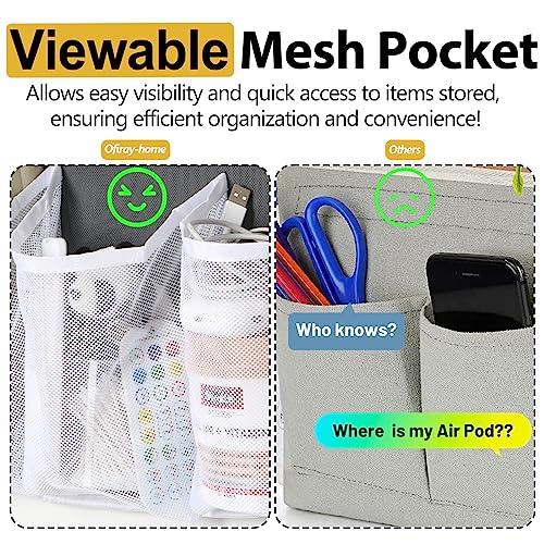 RV Shoe Storage for Bedside - 16 Extra Large Pocket Wall Mounted Entryway Shoes Rack, Bed Hanging Pocket Organizer, Bedside Caddy for Shoes and Tool Accessories,RV & Camper Essentials 2 Pack - color: Grey 16 Pocket