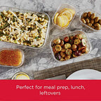 Rubbermaid Brilliance BPA-Free 3 Set Food Storage Containers with Lids, Removable Trays, Airtight, Leak-Proof, Ideal for Meal Prep, Lunch, and Leftovers - size: 6-piece