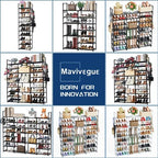 Mavivegue 10 Tiers Shoe Rack, Large Storage Space, 55-60 Pairs, White, Polypropylene - color: White, size: 3 Row 10 Tier