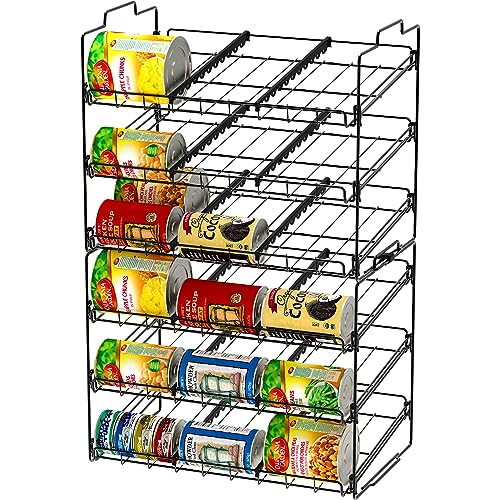 Deco Brothers Stackable Can Rack Organizer for Kitchen and Pantry, 3 Tier, Black - color: Black