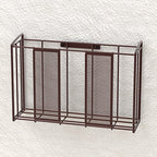 Simple Houseware Over Cabinet Door Organizer, Mesh Bronze - color: Brown