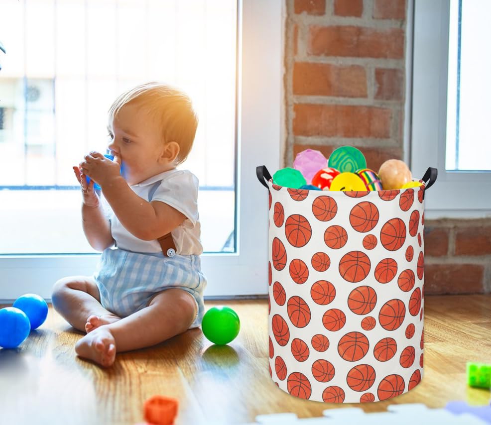 Basketball Kids Laundry hamper Baby Hamper for Nursery Boy and Girl Hamper Cute Kids Toys Storage Bin Organizer Room Decor for Home(Basketball) - color: Basketball