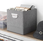 Whitmor 14-Inch Collapsible Cube, Gray, 6 Pack - color: Gray, size: 14 x 14 x 14 inches (Set of 6)