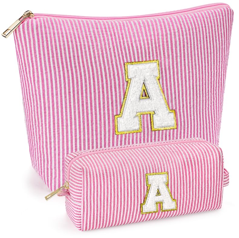 mibasies Graduation Gifts for Teen Girls Girlfriend - Mothers Day Gifts for Mom - 2PCS Gifted Box Makeup Bags - Cosmetic Bag for Travel Toiletry - Teen Girl Gifts Trendy Stuff Teacher Gift - Pink A - color: Pink, style: A