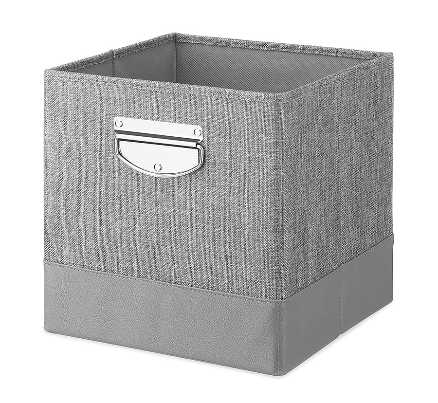 Whitmor 14-Inch Collapsible Cube, Gray, 6 Pack - color: Gray, size: 14 x 14 x 14 inches (Set of 6)