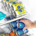 Stacking Can Dispenser，Soda Can Organizer for Pantry,Soda Can Drink Organizer Dispenser for Refrigerator Fridge Pantry，Refrigerator Organizers and Storage Sack Canning Racks，1 Pack - style: Antique