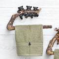 BLACK FOREST DECOR Bear Branch Towel Hook – Wood-Finish Polyresin Bath Hook with Trio of Bears, 11.2" W x 4" D x 6.5" H